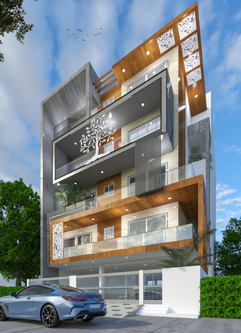 Architectural elevation design visual for Plot No. 440 Sector 45 Gurugram